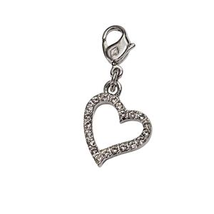 Swarovski Crystal Open Heart Dangle Charm